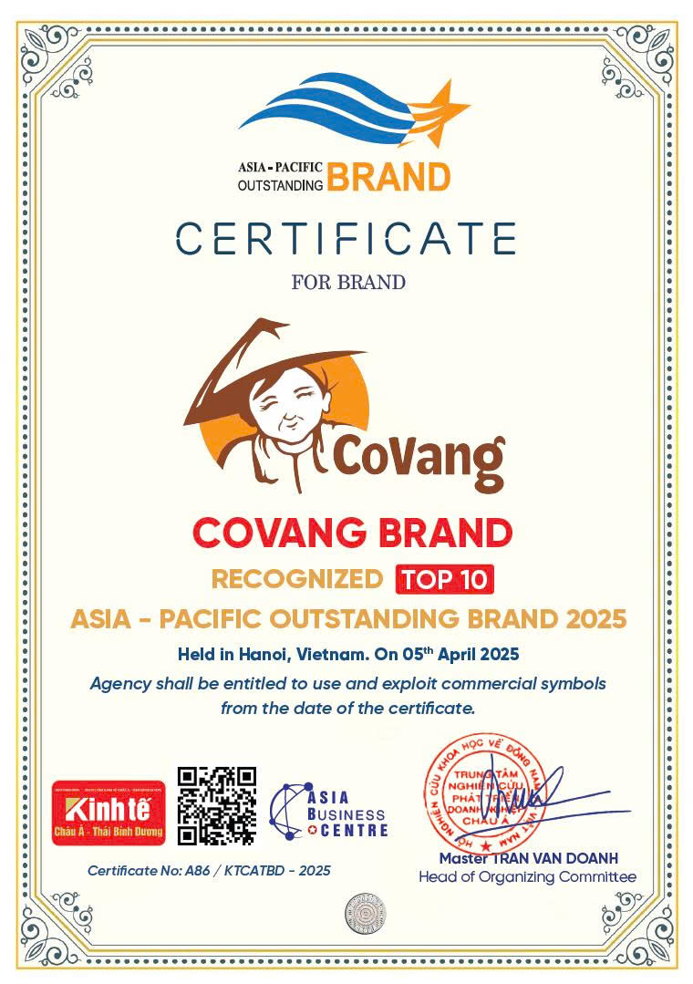 Chứng nhận và sự công nhận Top 10 Thương hiệu tiêu biểu Châu Á Thái Bình Dương 2025